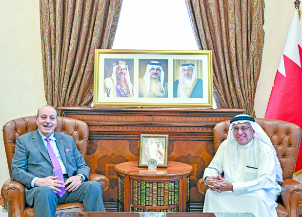 <p>His Majesty King Hamad&rsquo;s Adviser for Media Affairs Nabeel Al Hamer yesterday met outgoing Palestinian Ambassador Taha Mohammed Abdel Qader.</p>
<p>Mr Al Hamer expressed his appreciation for the ambassador&rsquo;s efforts in strengthening relations and enhancing co-operation between Bahrain and Palestine.</p>
<p>He praised the strong bilateral ties and their continued advancement across various sectors, particularly in the media, wishing the ambassador success in his future endeavours.</p>